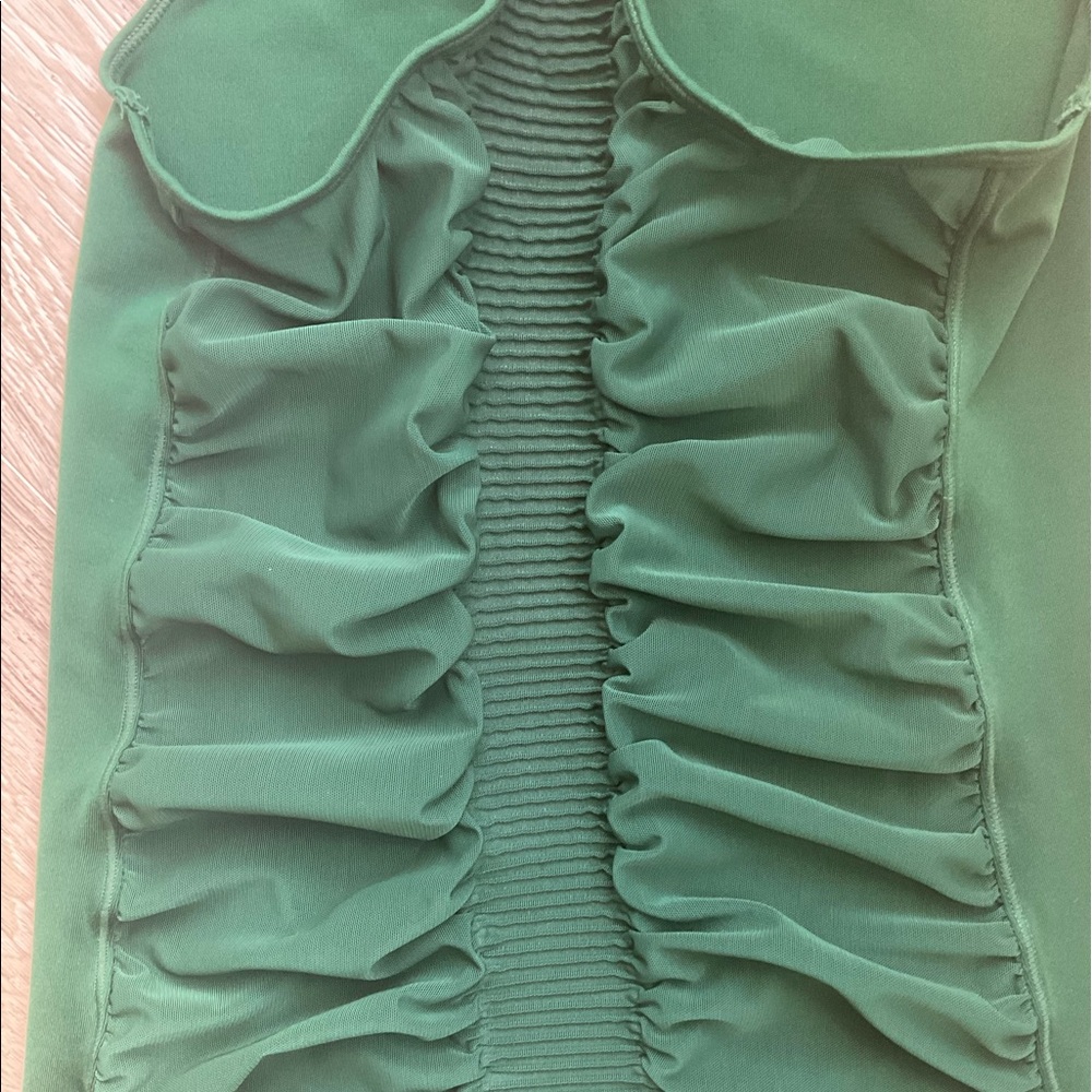 Athleta Green Ruched Racerback Tank Top - Picture 6 of 7